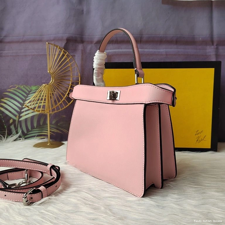 Cheap Bag Peekaboo Petite Pink ISeeU In Nappa Fendi Leather 0717